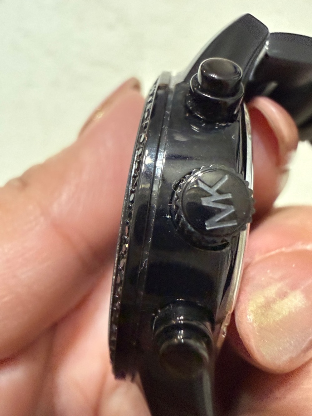 Michael Kors Black Crystal-Accent Chronograph Bracelet Watch - Picture 4 of 10